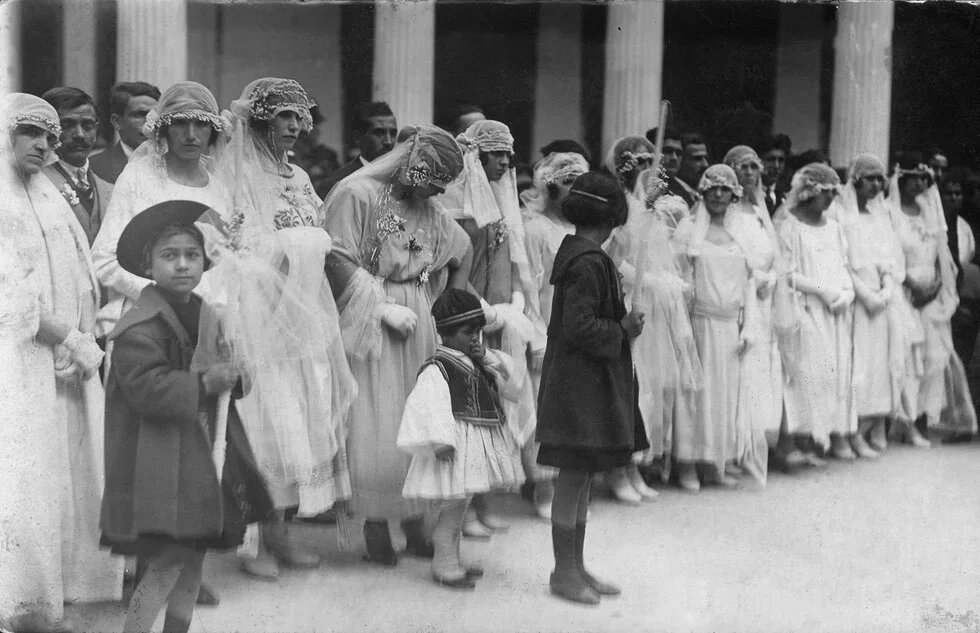 Групповая свадьба 15 пар  из Вероны в Запио, 1923 год
